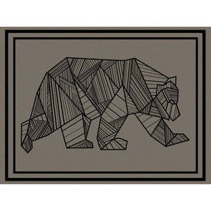 KUMA KM-RVMB-GB-12 Bear Outdoor Mat - 12' x 9', Gray/Black