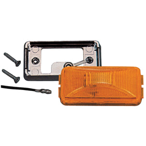 Peterson E150KA The 150 Series Clearance/Side Marker Light - Amber, Chrome Base