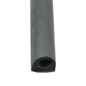 AP Products 018-204 Non-Ribbed D-Seal with PSA (White Tape) - White, 1/2" x 3/8" x 50'