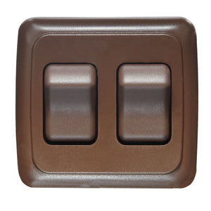 RV Designer S521 Contoured DC Wall Switch On/Off - Single, Black