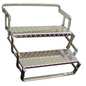 C.R. Brophy AS04 Aluminum Scissor Steps - 4 Step, 31" - 40" Vert. Ext.