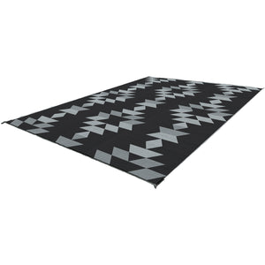KUMA 879-KM-MB-SG-9 Monterrey Boho Outdoor Mat - 9' x 9', Sage/Black