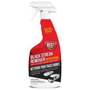 B.E.S.T. 50128 Black Streak Remover – Heavy-Duty Cleaner for RVs, Campers, Boats, and Trailers – Instantly Removes Black Stains from Siding, Gutters & Awnings - 1 Gallon Refill (128 oz.)