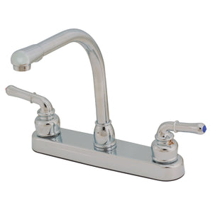 Empire Faucets U-YWI800RSW 8" Non-Metallic Kitchen Faucet with Hi-Rise Spout & Teapot Handles - White