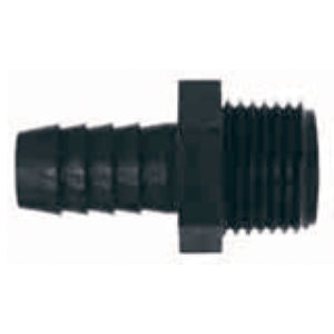 Midland Metal 33-016B Polyethylene Male Pipe x Barb Union - 3/8 in. x 1/2 in.