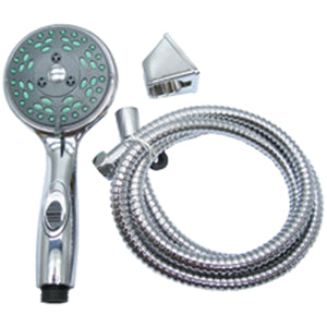 Empire Faucets CRD-DX-APS80W 5-Function Massaging Shower Kit with 60" Hose, Pressure Assist and Water Saving Feature - White