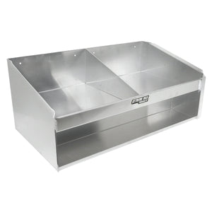 Extreme Max 5001.6056 Deluxe Dual Aluminum Helmet Bay Shelf Holder Storage Cabinet Organizer for Enclosed Race Trailer, Shop, Garage, Storage - Silver