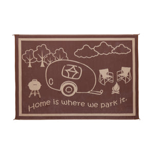 Ming's Mark RH8111 Reversible RV Home Mat - 8' x 11', Black/White