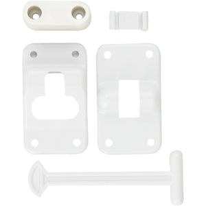 Lippert 381412 Kwikee T-Style Door Holder with Bumper - Polar White, 6"