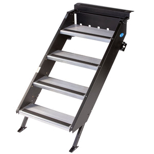 MORryde STP-201 StepAbove Fold-Up RV Entry Step - 2-Step (9" Step Rise), Fits 24" Door Width