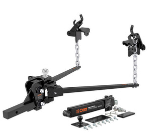 CURT 17333 Short Trunnion Bar Weight Distribution Hitch - Up to 15K, 2" Shank