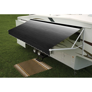 Dometic 915NR21.000B 9100 Power Patio Awning with Polar White Weathershield - 21', Onyx Linen Fade