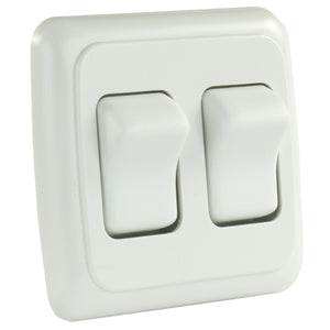 JR Products 12245 On/Off Switch with Bezel - Triple Switch, Black