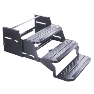 Elkhart Tool & Die 1224-9 Standard Triple Camper Step with 24" Wide Tread - 22.75" Drop, 9" Risers