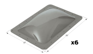 Icon 01852 RV Skylight SL1824 - 24" x 18" x 4", Clear