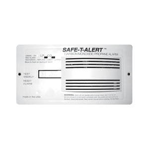 Safe-T-Alert 70-742-P-BL Professional LP/CO Alarm - 12V, 70 Series Flush Mount with Relay, Black