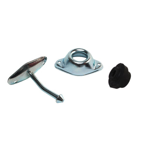 RV Designer E257 Metal Plunger-Style Entry Door Holder - Angled, 4-3/4"