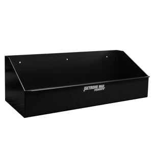 Extreme Max 5001.6041 Aluminum 4-Quart Liquid Storage Shelf for Race Trailer, Garage, Shop, Enclosed Trailer, Toy Hauler - Holds Four 1-Quart (32 oz.) Bottles, Silver
