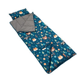 Lippert 2022107838 Thomas Payne Kids Sleeping Bag with Pillow - Campsite Print