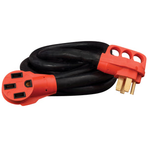 Valterra A10-3050EH Mighty Cord 30 Amp Extension Cord with Handle - 50', Red