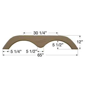 Icon 01638 Tandem Axle Fender Skirt FS775 for R-Vision - Taupe