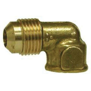 Midland Metal 10-322 SAE 45 Degree Flare 90 Degree Female Elbow Male Flare x Female NPTF - 3/8 in. x 3/4 in., 5 Pack