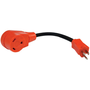 Valterra A10-5030F Mighty Cord 12" Adapter Cord w/Handle - 50AM to 30AF, Red