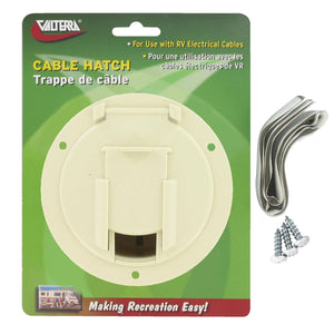 Valterra A10-2137VP Medium Round Cable Hatch - White