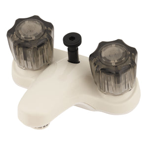 Empire Faucets U-YCJW73N 4" Non-Metallic Lavatory Diverter with Crystal or Smoked Crystal Handles - Brushed Nickel