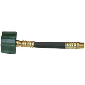 Marshall Excelsior MER425-60P Flexible Pigtail Hose with Green Female Type 1 Acme Nut x 1/4" Male Inv. Flare - 60", Retail Packaged