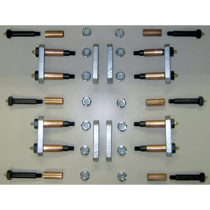 MORryde UO12-024 Heavy-Duty Shackle Kit with Standard Hanger - Stock with 3-1/8" Shackles, Triple