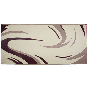 Ming's Mark SD8181 Stylish Camping Reversible Swish Patio Mat - 8' x 18', Black/Brown
