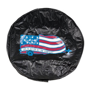 Camco 53348-P LIBATC RV Spare Tire Cover - Texas Flag RV, 29" (Size F)