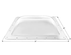 Icon 14292 RV Skylight SL1422A - 22" x 14" x 5", Dark Smoke