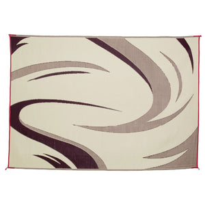 Ming's Mark SD8181 Stylish Camping Reversible Swish Patio Mat - 8' x 18', Black/Brown