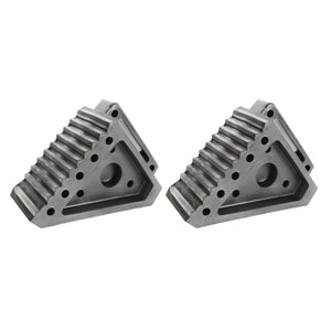 Extreme Max 5001.5772 Heavy-Duty Solid Rubber Wheel Chock with Handle - Each