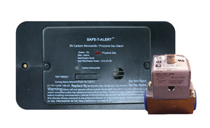 Safe-T-Alert 25-742-R-BL-TR-KIT Flush Mount Combination Carbon Monoxide/Propane Alarm with Trim Ring 12V DC Hard Wire with Solenoid Valve - Black