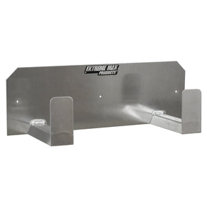 Extreme Max 5001.6142 Dual Helmet Hanger Wall-Mount Aluminum Storage Rack Organizer for Enclosed Race Trailer, Shop, Garage, Storage - Black