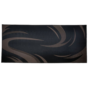 Ming's Mark SD8181 Stylish Camping Reversible Swish Patio Mat - 8' x 18', Black/Brown