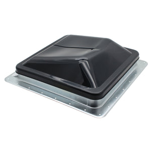 Ventline V2119-601-00 Ventadome V2119 Series Radius Corner Powered Ventilator 12V DC - White Lid, Polar White Screen