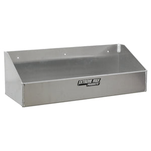 Extreme Max 5001.6041 Aluminum 4-Quart Liquid Storage Shelf for Race Trailer, Garage, Shop, Enclosed Trailer, Toy Hauler - Holds Four 1-Quart (32 oz.) Bottles, Silver