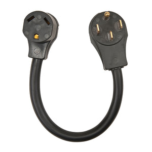 Southwire 50AM30AF18 Surge Guard RV Power Cord Adapter - 50A Male to 30A Female, 18" 10/3 Cord, 120V