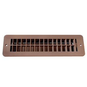 RV Designer H850 Plastic Floor Register With Damper - White, 10" x 2-3/8"
