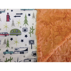Camp Casual CC-005TM The Throw Plush Blanket - Travel Map