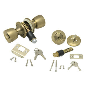 AP Products 013-234-SS Combo Lock Set with Know Lock and Dead Bolt - Stainless Steel