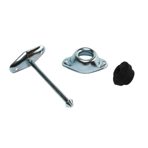 RV Designer E253 Metal Plunger-Style Entry Door Holder - Straight, 4-3/4"