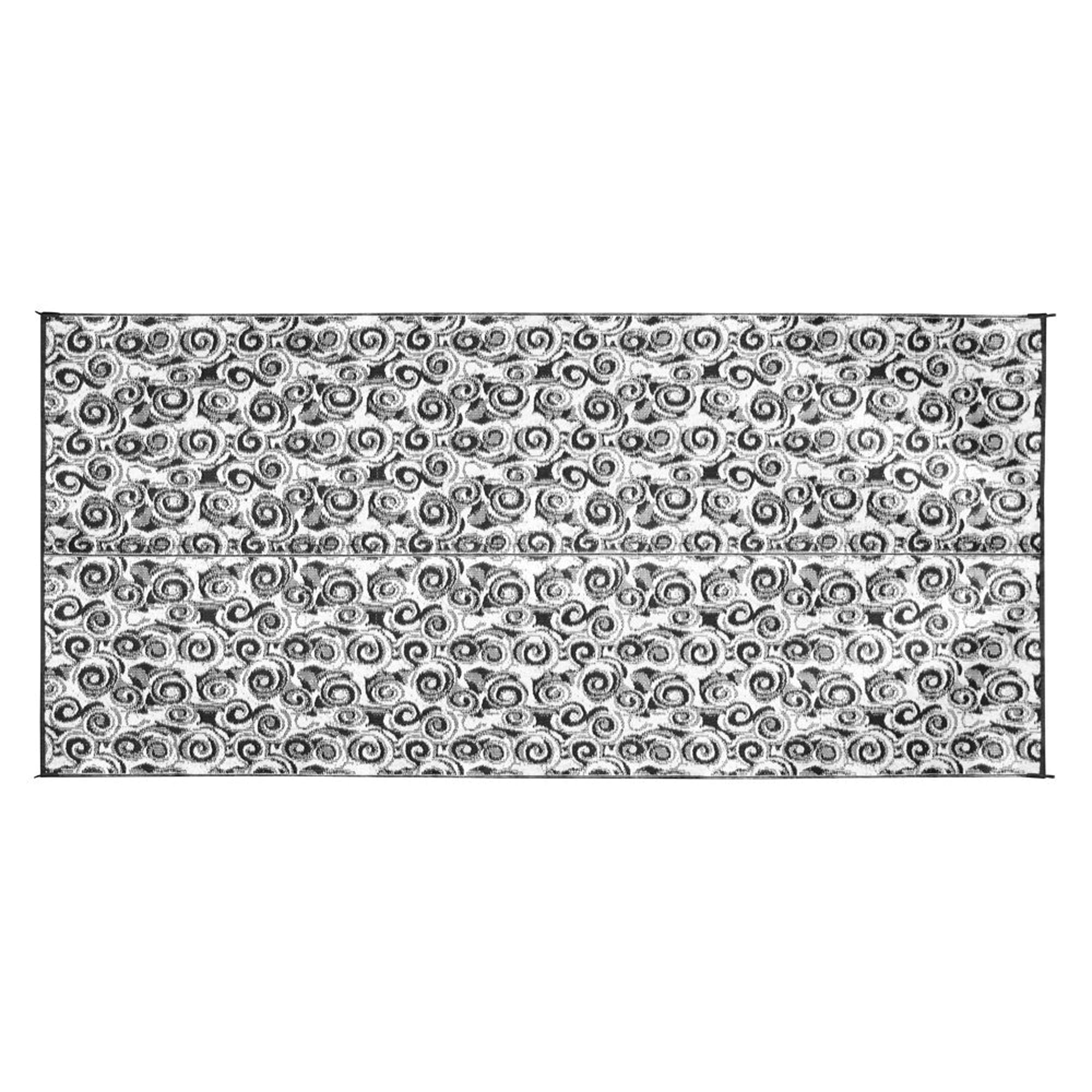 Camco 42843 Swirl Awning Leisure Mat - 8' x 16', Charcoal