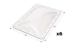 Icon 01852 RV Skylight SL1824 - 24" x 18" x 4", Clear