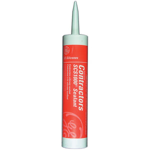 GE SCS-1002 Contractors SCS1000 Silicone Sealant - White
