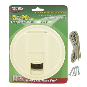Valterra A10-2137VP Medium Round Cable Hatch - White